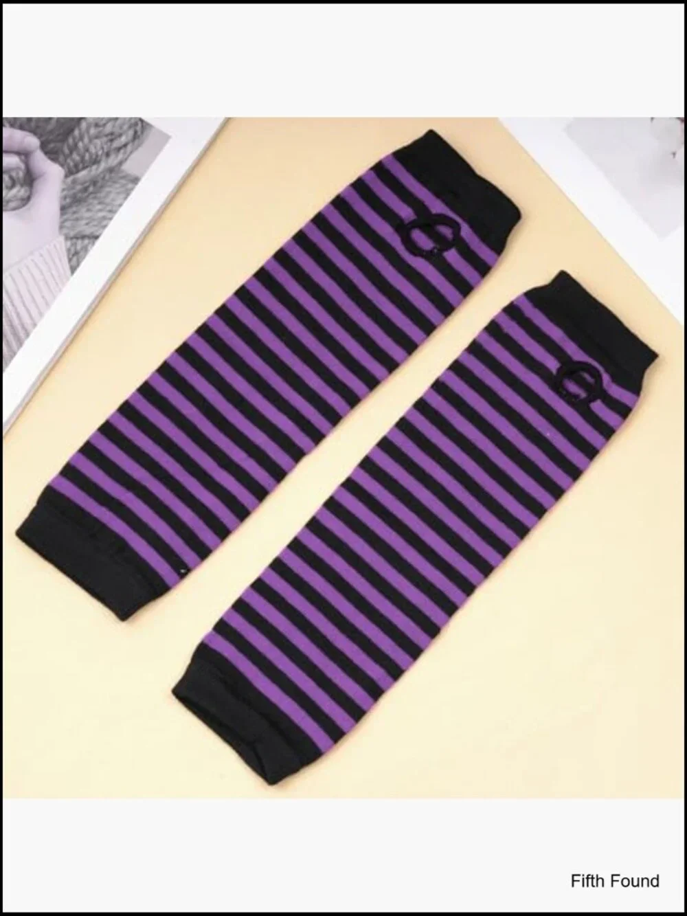 Fingerless Long Sleeve Knitted Arm Warmers Mittens Gloves Y2K Gothic Punk